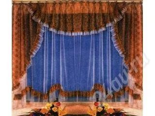 Лот: 247477. Фото: 1. новые Шторы кухонные Ева голубые. Шторы, тюль