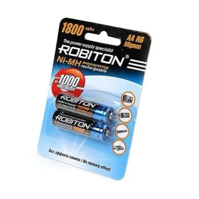 Лот: 15544963. Фото: 1. АКБ AA Robiton 1800mAh 08790. Батарейки, аккумуляторы, элементы питания