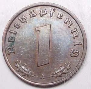 Лот: 1532116. Фото: 1. Германия. 3-й Рейх. 1 рейх пфенниг... Германия и Австрия