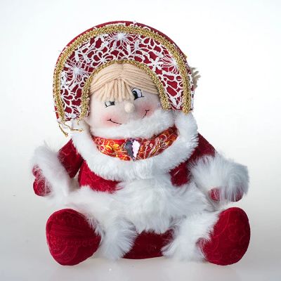 Лот: 10391892. Фото: 1. игрушка тканевая снегурочка под... Гирлянды, шарики, новогодние аксессуары