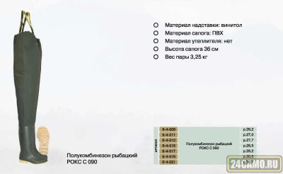 Лот: 13030025. Фото: 1. Полукомбинезон рыбацкий РОКС 090. Спецодежда, спецобувь