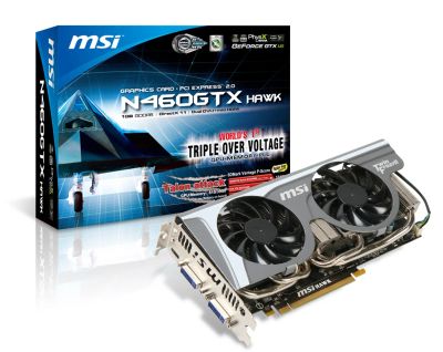 Лот: 3863847. Фото: 1. Msi 460 Hawk 1GB. Видеокарты