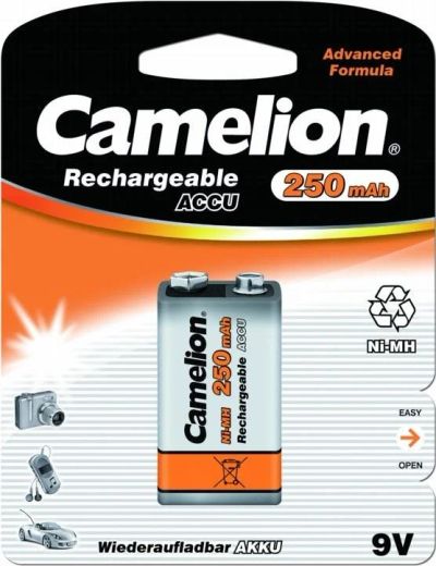 Лот: 10439149. Фото: 1. Аккумулятор CAMеLION 6F22 250mAh... Батарейки, аккумуляторы, элементы питания