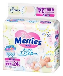 Лот: 6841121. Фото: 1. Merries подгузники (0-5 кг) 24... Детская гигиена