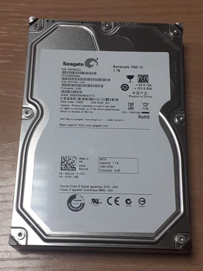 Лот: 20844062. Фото: 1. HDD 1TB Seagate 7200.12 (ST31000524AS... Жёсткие диски (HDD)