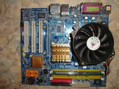 Лот: 912511. Фото: 1. Gigabyte GA-945GCMX-S2 + CPU Celeron... Материнские платы