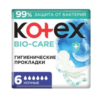 Лот: 25080496. Фото: 1. Kotex Био-Кэа Прокладки Ночные... Лекарства