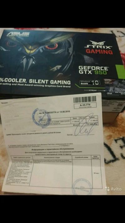 Лот: 14168930. Фото: 1. Игровая видеокарта ASUS GTX 950... Видеокарты