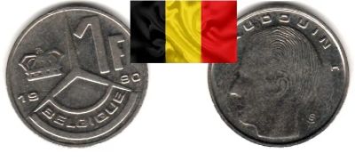 Лот: 19292844. Фото: 1. Бельгия 1 франк 1990 надпись на... Европа