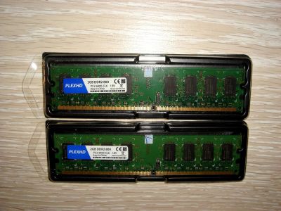 Лот: 13408290. Фото: 1. 4Gb DDR2 800 PlexHD, цена за обе. Оперативная память