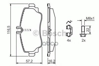 Лот: 14078263. Фото: 1. Колодки тормозные дисковые Bosch... Другое (автозапчасти)