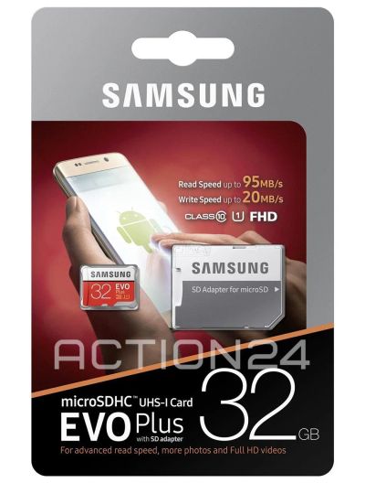 Лот: 16804038. Фото: 1. Карта памяти microSDHC Samsung... Карты памяти