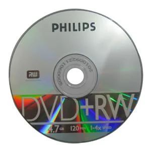 Лот: 6145840. Фото: 1. Диски DVD+RW 4,7Gb 4x Philips... CD, DVD, BluRay