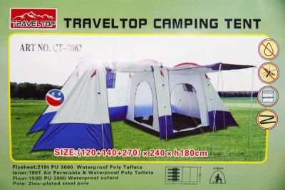 Лот: 2985415. Фото: 1. Туристическая палатка Traveltop... Палатки, тенты