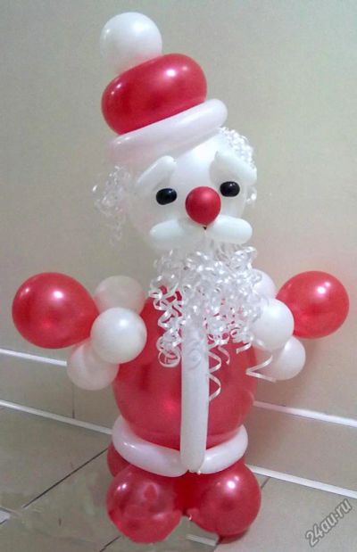 Лот: 4873676. Фото: 1. Воздушные шары. Дед мороз из шаров... Воздушные шары