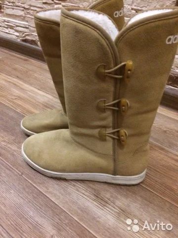 Adidas brown boots clearance with fur trim