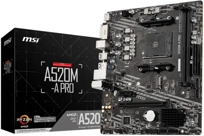 Лот: 21128416. Фото: 1. MSI A520M - A PRO Новая Гарантия... Материнские платы