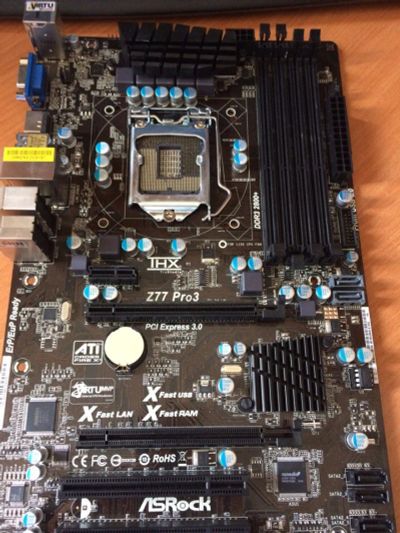 Лот: 9218846. Фото: 1. ASRock Z77 Pro3. Материнские платы