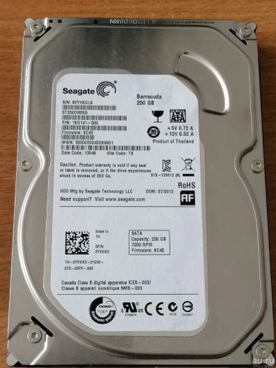Лот: 17987339. Фото: 1. Жесткий диск 250 ГБ Seagate Barracuda... Жёсткие диски (HDD)