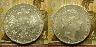 Лот: 18796474. Фото: 1. 1 флорин 1858 г Австро Венгрия. Европа