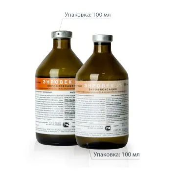 Лот: 21436273. Фото: 1. Энровек 10% 100 мл (энрофлоксацин... Косметика для животных
