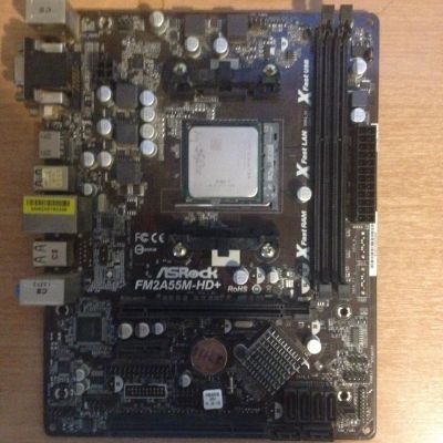 Лот: 10621249. Фото: 1. AMD Athlon X4 750K + ASRock FM2A55M-HD... Процессоры