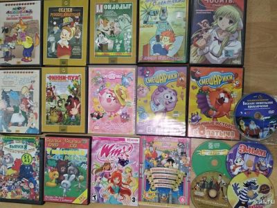 Лот: 11473635. Фото: 1. DVD диски с мультфильмами с рубля... Видеозаписи, фильмы