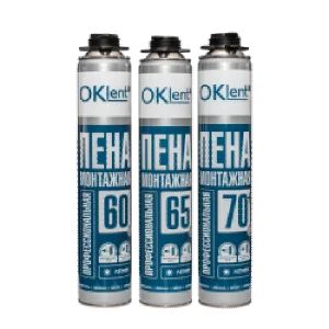 Лот: 18064736. Фото: 1. Клей-пена проф. OKlent 70. Клеи, герметики, пена монтажная, клейкие ленты