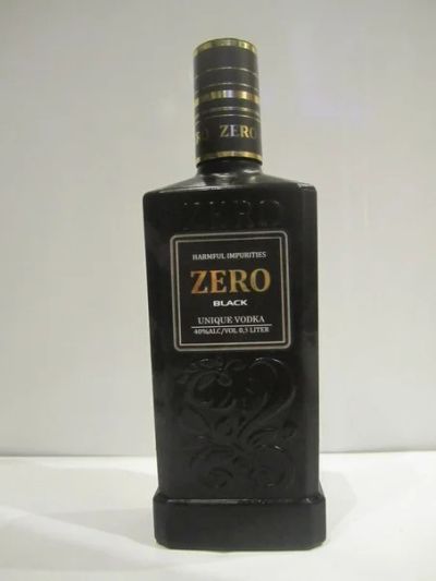 Лот: 8198307. Фото: 1. Zero черная бутылка для декупажа. Мозаика, фреска