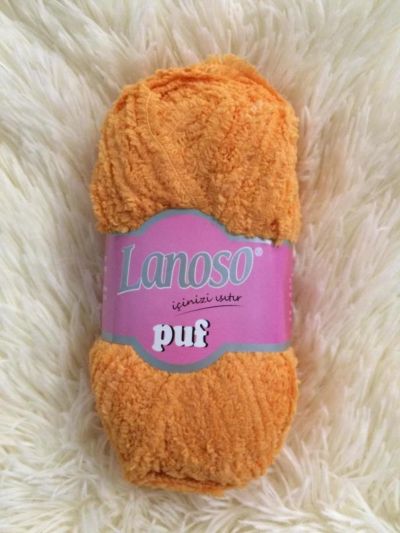 Лот: 11029550. Фото: 1. Пряжа Lanoso Polar Puf, 100%полиэстер... Ткани, нитки, пряжа