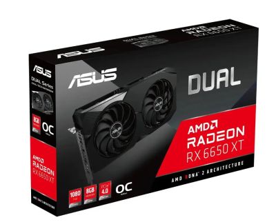 Лот: 24396535. Фото: 1. Видеокарта Asus Rx 6650 xt dual... Видеокарты