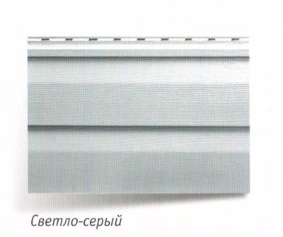 Лот: 9643035. Фото: 1. Светло-серая панель "Альта-Сайдинг... Фасадные материалы, сайдинг