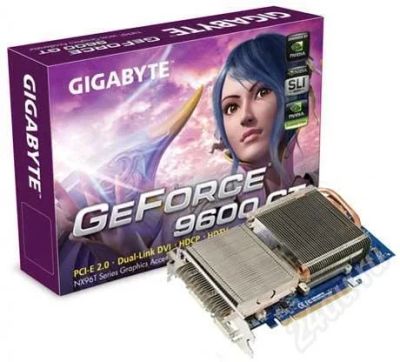 Лот: 551356. Фото: 1. GeForce 9600 GT от Gigabyte с... Видеокарты