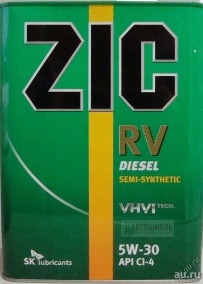 Лот: 13634486. Фото: 1. Масло моторное ZIC RV 5W-30, 4... Масла, жидкости