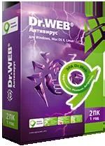Лот: 4678432. Фото: 1. Антивирус Dr.WEB 2ПК 1 год. Другое (компьютерные игры, игровые аккаунты, по)
