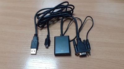 Лот: 20965797. Фото: 1. Конвертер (переходник) VGA в HDMI... Шлейфы, кабели, переходники