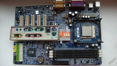 Лот: 4498420. Фото: 1. GA-8SR533+Intel Pentium4 2.4/512... Материнские платы