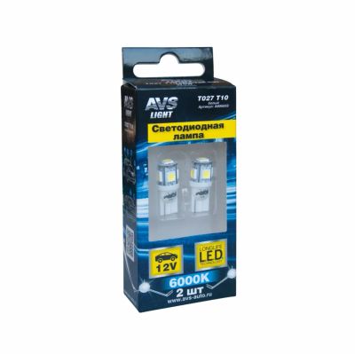 Лот: 20584563. Фото: 1. T027 Т10/белый/ (W2,1x9,5d) 5SMD... Оптика и освещение