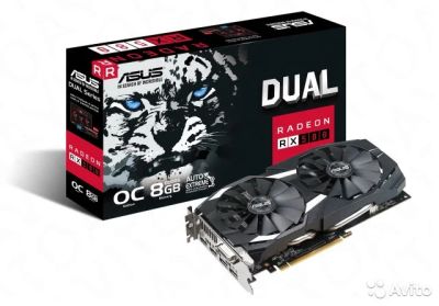 Лот: 10988412. Фото: 1. Видеокарты ASUS RX580 8Gb. Видеокарты