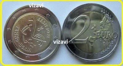 Лот: 17871403. Фото: 1. Эстония 2 евро 2021. Финно-угорские... Европа