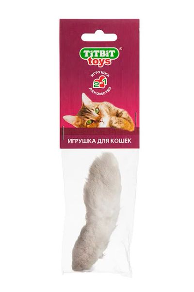 Лот: 16213232. Фото: 1. Лапка пушистая (ТитБит) игрушка... Корма