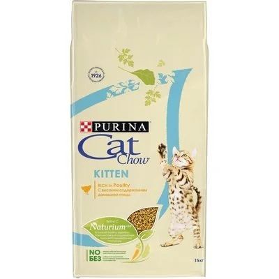 Лот: 17707752. Фото: 1. Кэт Чау Cat Chow для котят 1кг. Корма