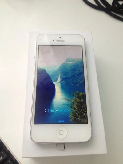 Лот: 3818745. Фото: 1. Apple IPhone 5 (16 gb, Silver... Смартфоны