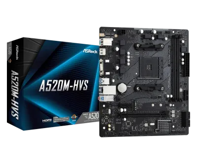 Лот: 21507161. Фото: 1. ASRock A520M-HVS Новая. Материнские платы