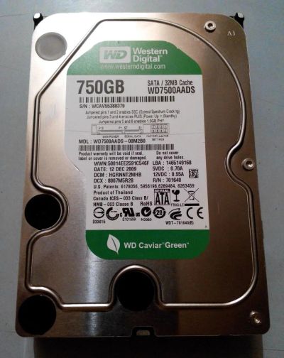 Лот: 5146294. Фото: 1. Жесткий диск Western Digital WD7500AADS... Жёсткие диски (HDD)