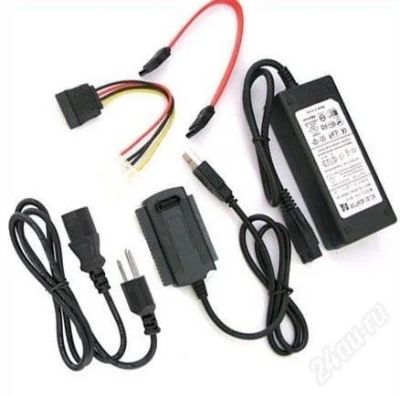 Лот: 1078861. Фото: 1. USB 2.0 => IDE & SATA адаптер... Другое (периферия)