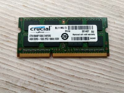 Лот: 11647692. Фото: 1. DDR3 4Gb для ноутбука So-DIMM. Оперативная память