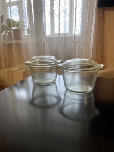 Лот: 25636876. Фото: 1. Кастрюля стеклянная. Кастрюли