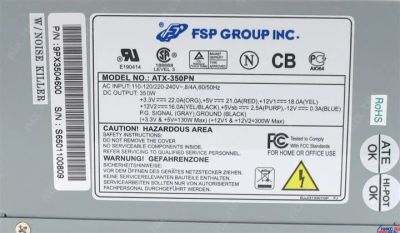 Лот: 10467667. Фото: 1. FSP ATX-350PN. Корпуса, блоки питания