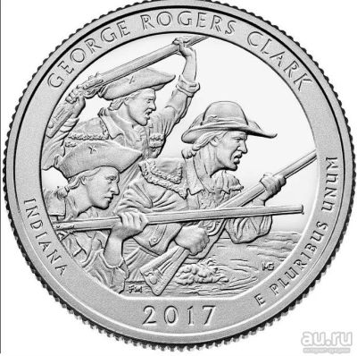 Лот: 10678297. Фото: 1. CША 25 центов 2017 года. 40 монета... Америка
